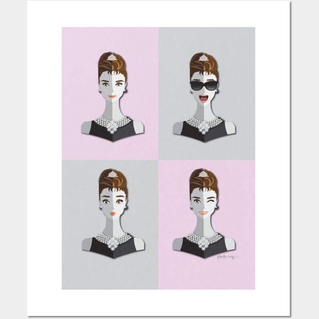 Origami- Audrey Hepburn Wall Art by amadeuxway